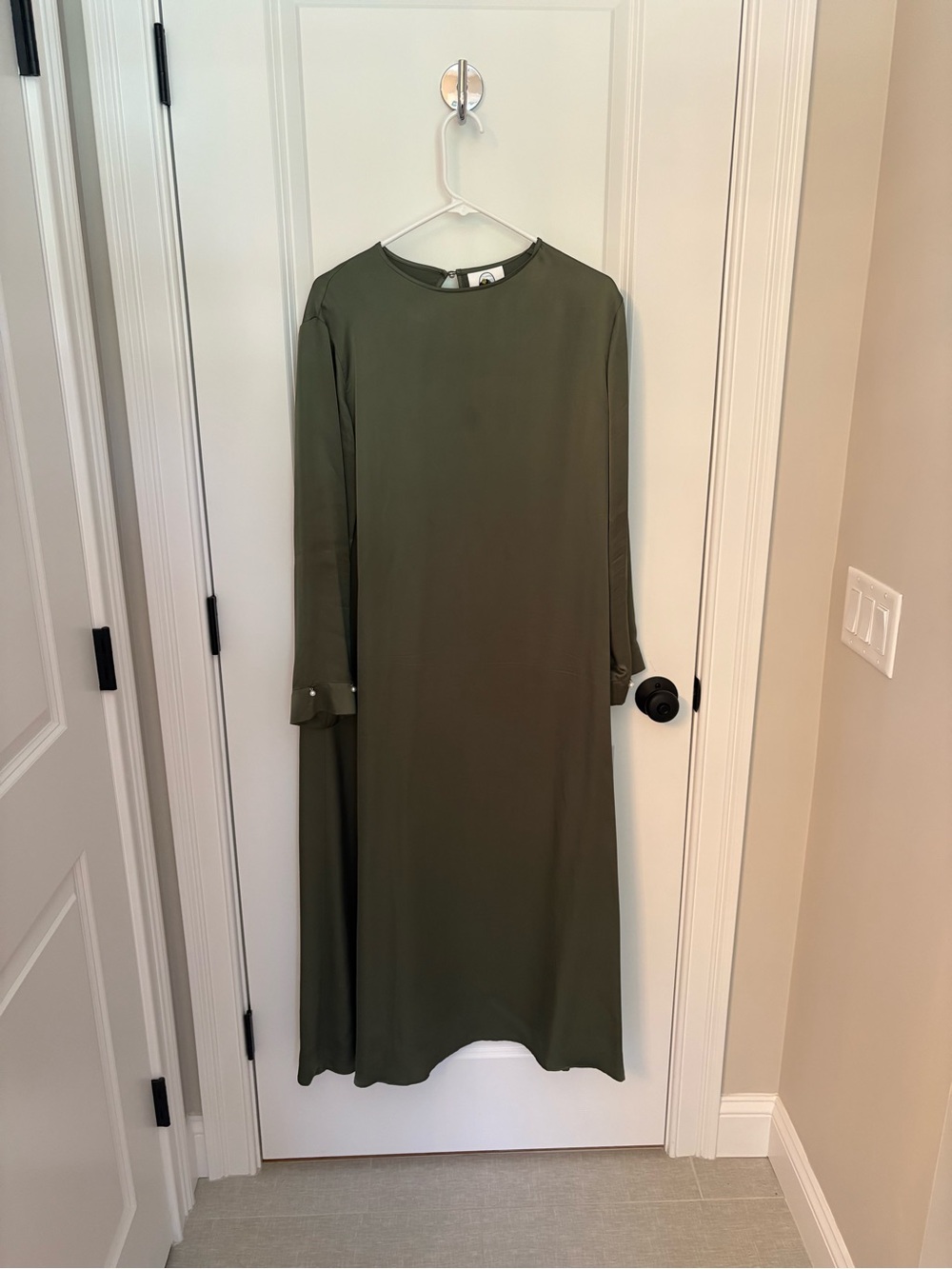 Olive Long Sleeve Midi Dress